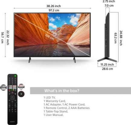 BRAVIA KD-43X80J 43 inch LED 4K TV