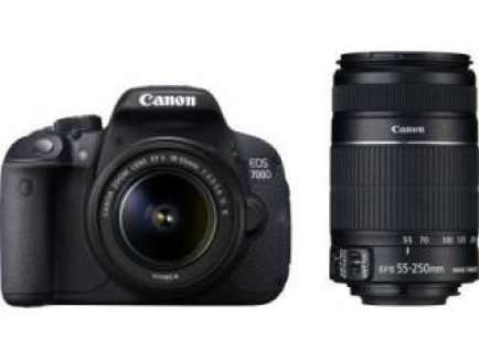 EOS 700D Double Zoom (EF S18 - 55 mm IS II and EF S55 - 250 mm II) Digital SLR Camera