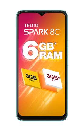 Spark 8C 3 GB RAM 64 GB Storage Cyan