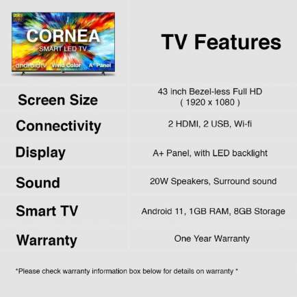 43CORFLS05 43 inch LED Full HD TV