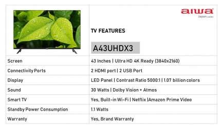 Magnifiq A43UHDX34K LED 43 Inch (109 cm) | Smart TV