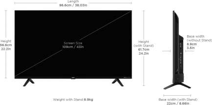 H Pro Series AR43GR2851UDPRO 4K LED 43 inch (109 cm) | Smart TV