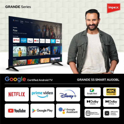Grande 55 Smart AU00BL 4K LED 55 inch (140 cm) | Smart TV