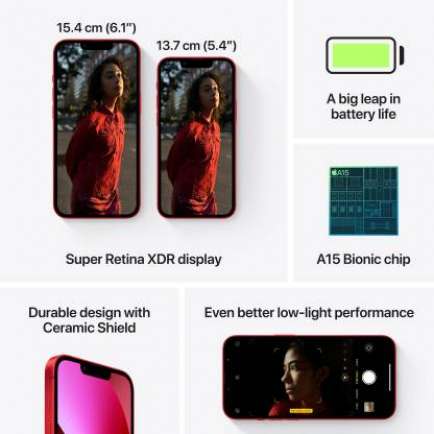 iPhone 13 Mini 6 GB RAM 128 GB Storage Red