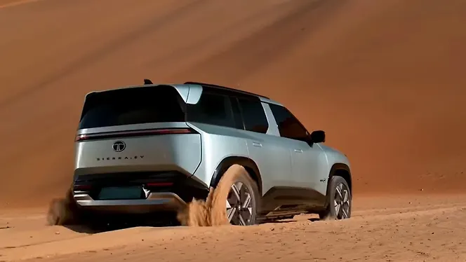 Tata Sierra EV Right Rear Three Quarter