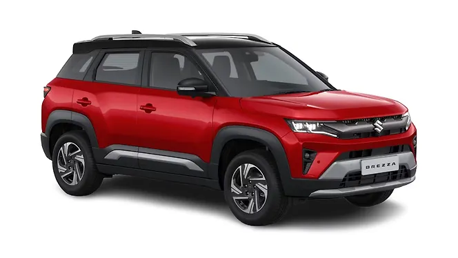 Sizzling Red with Bluish Black Roof