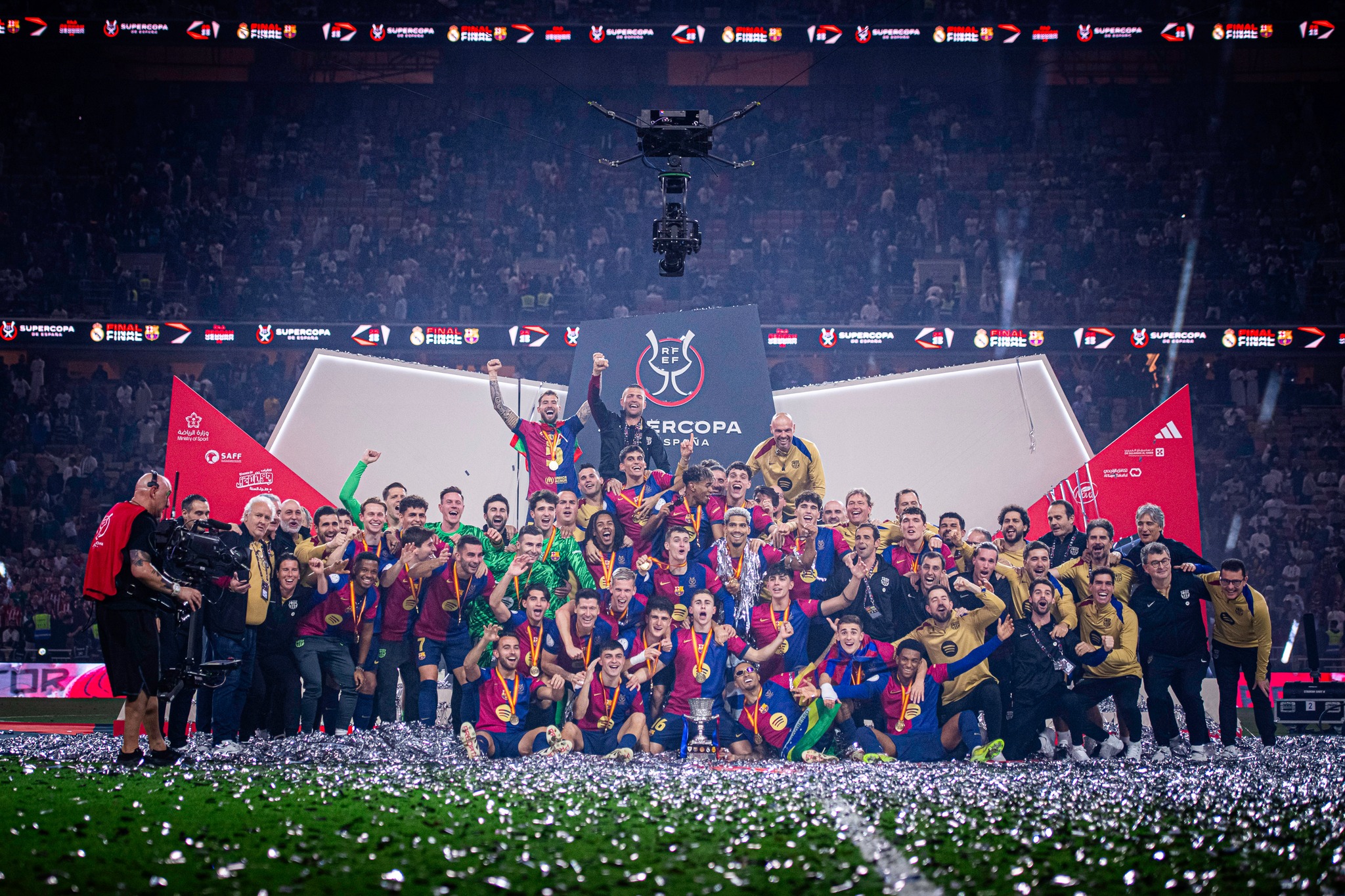 Supercopa Trophy Celebration of Barcelona