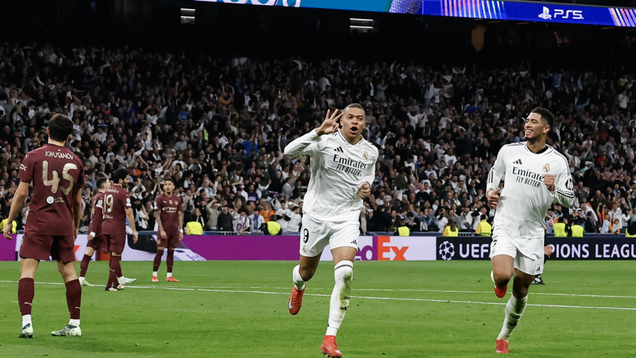 Mbappe Celebrating his Hattrick