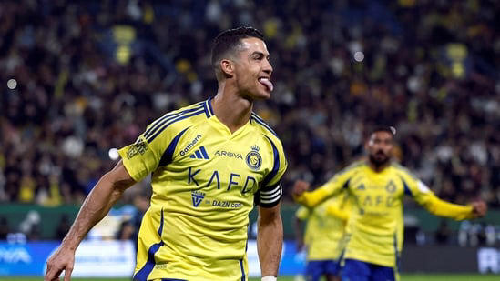 Cristiano Ronaldo Scoring a Goal for Al Nassr