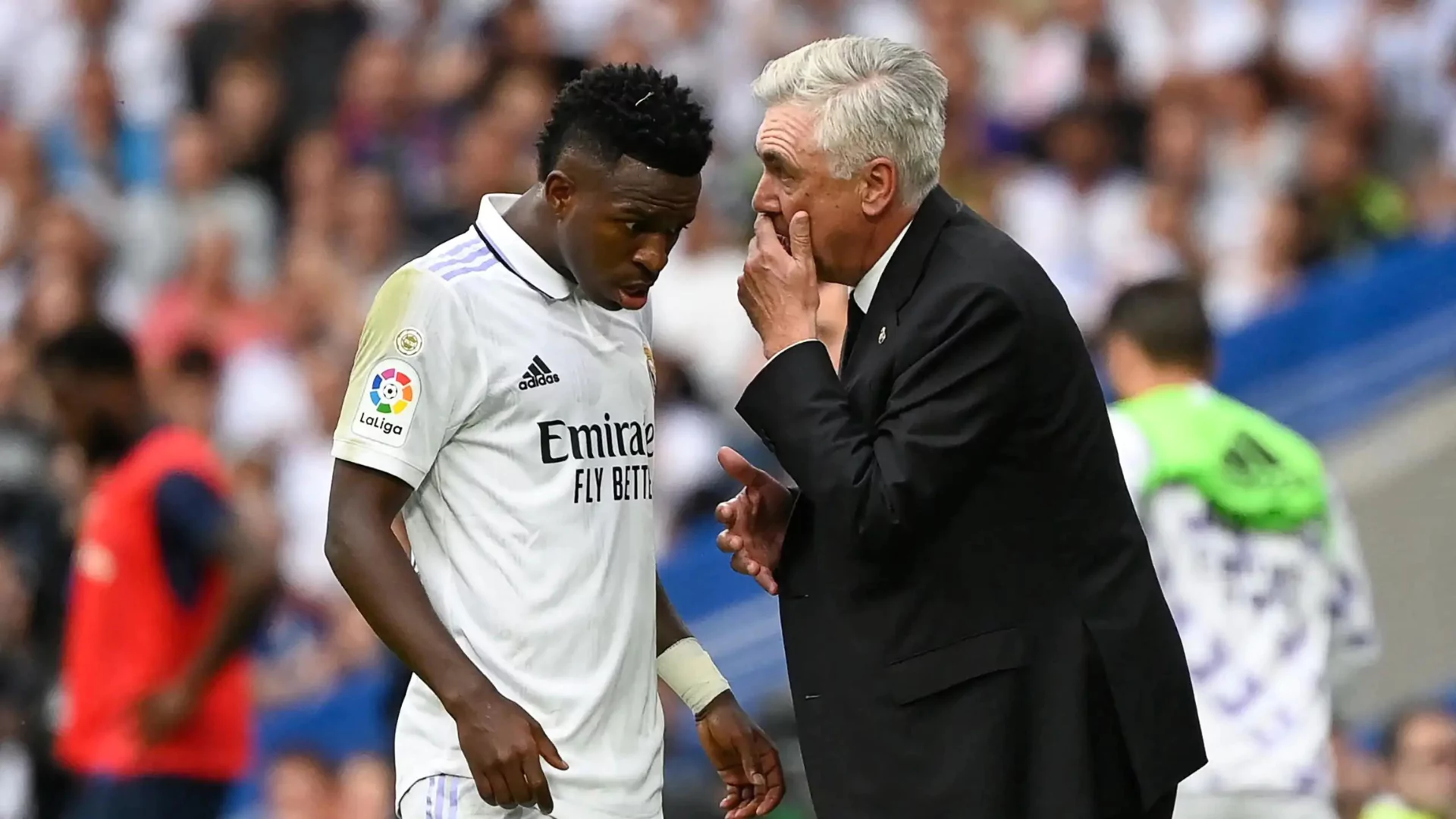 Carlo Ancelotti And Vinicius Jr Carlo Ancelotti And Vinicius Jr
