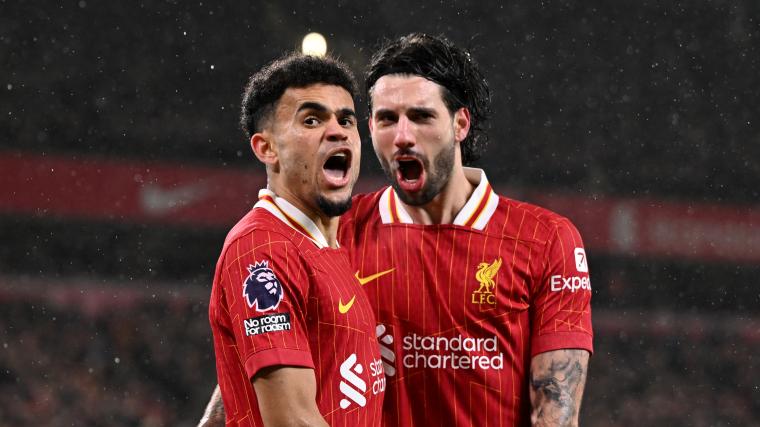 Luis Diaz Dominik Szoboszlai Liverpool Luis Diaz Dominik Szoboszlai Liverpool