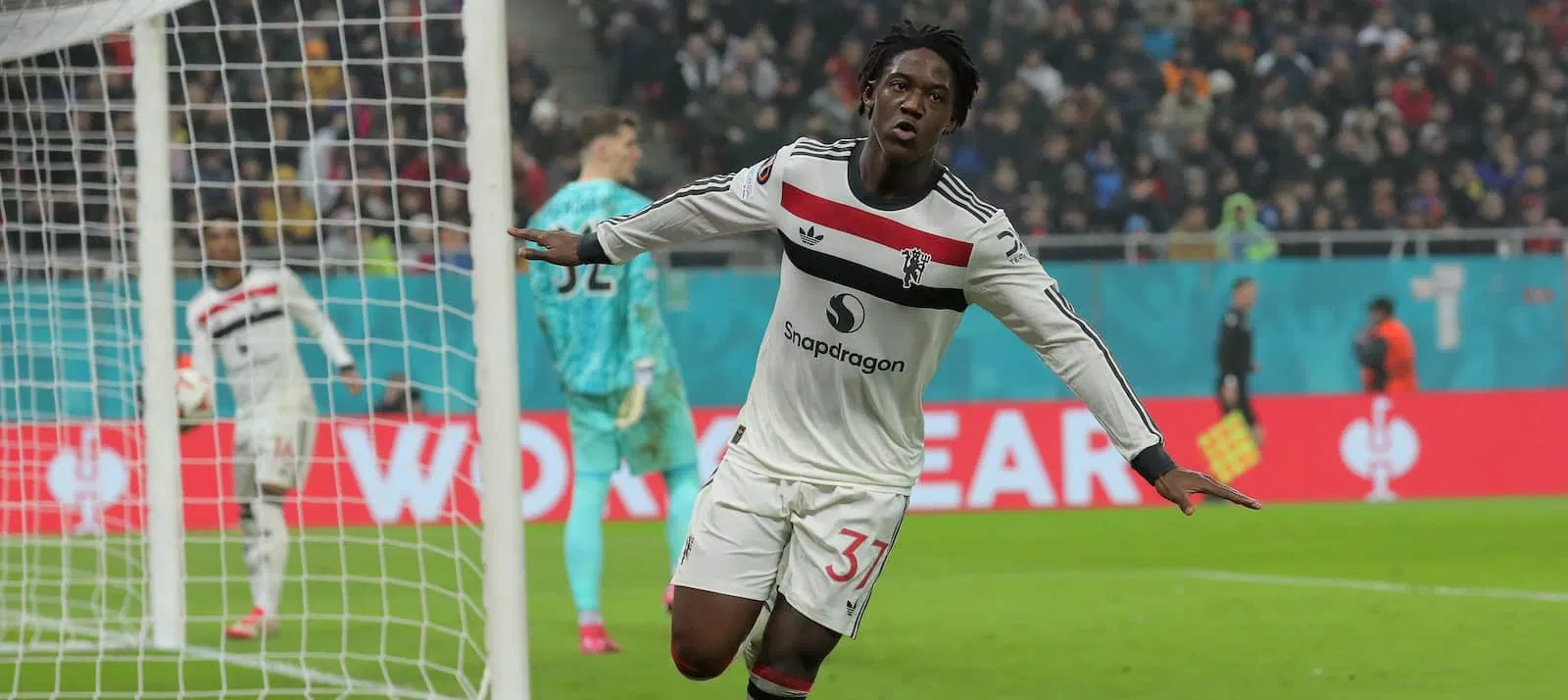 Kobbie Mainoo Celebration for Manchester United VS Fotbal Club FCSB in Europa League 2024 25 League Kobbie Mainoo Celebration for Manchester United VS Fotbal Club FCSB in Europa League 2024 25 League