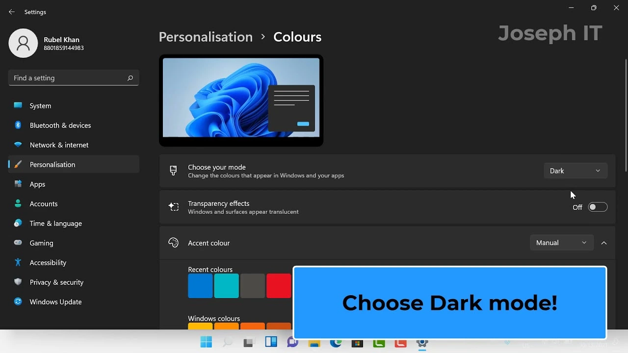 Windows 11 Dark Mode