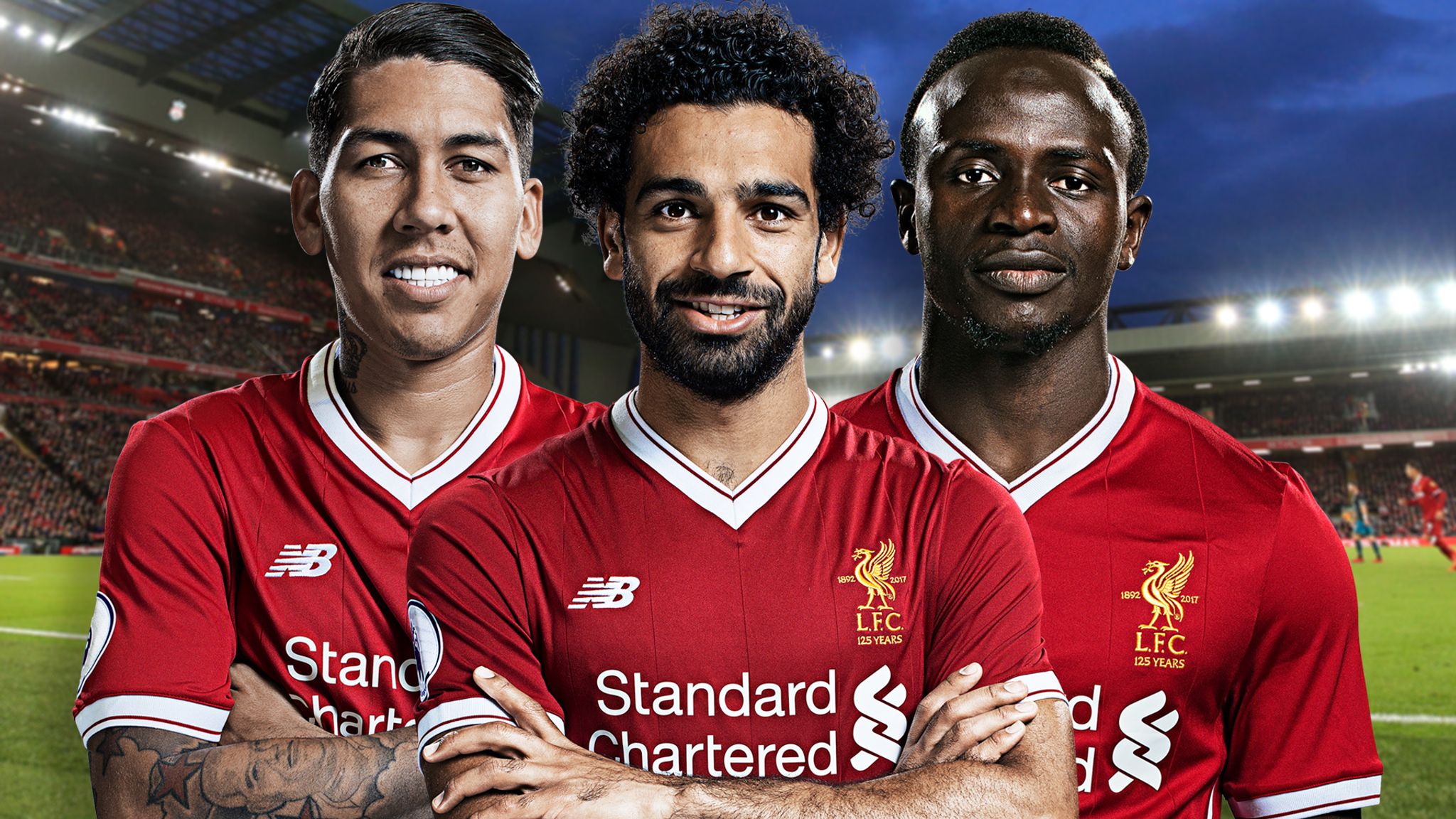 Roberto Firmino Mohamed Salah Sadio Mane Liverpool Roberto Firmino Mohamed Salah Sadio Mane Liverpool