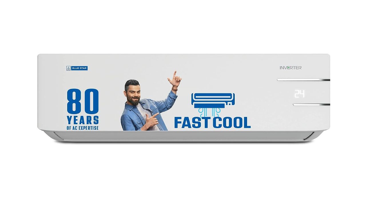 blue star 12 ton 3 star convertible 4 in 1 cooling inverter split ac