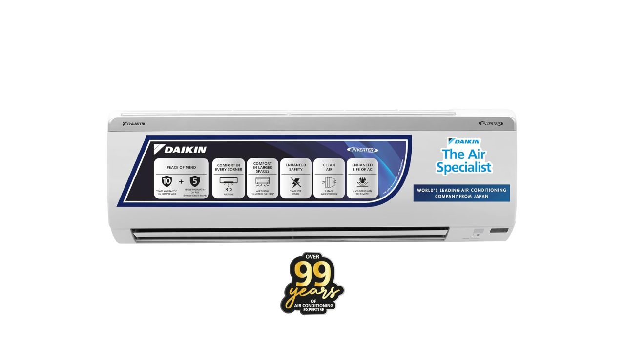 daikin 15 ton 5 star inverter split ac