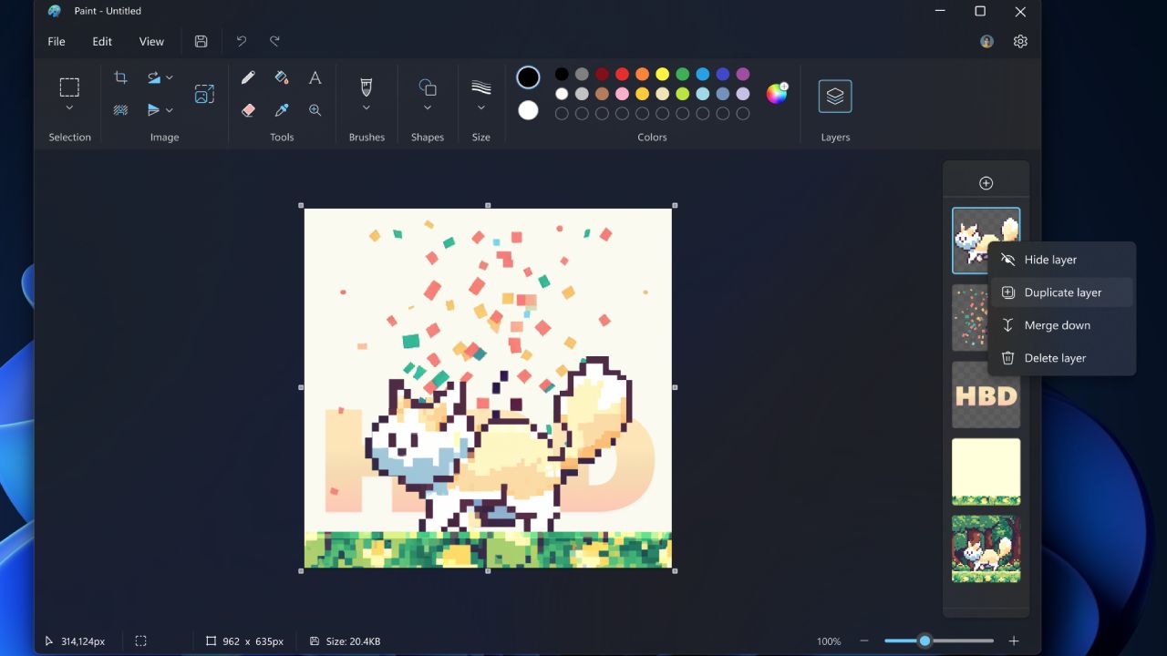Windows MS Paint