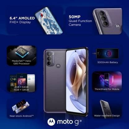 G31 4 GB RAM 64 GB Storage Grey