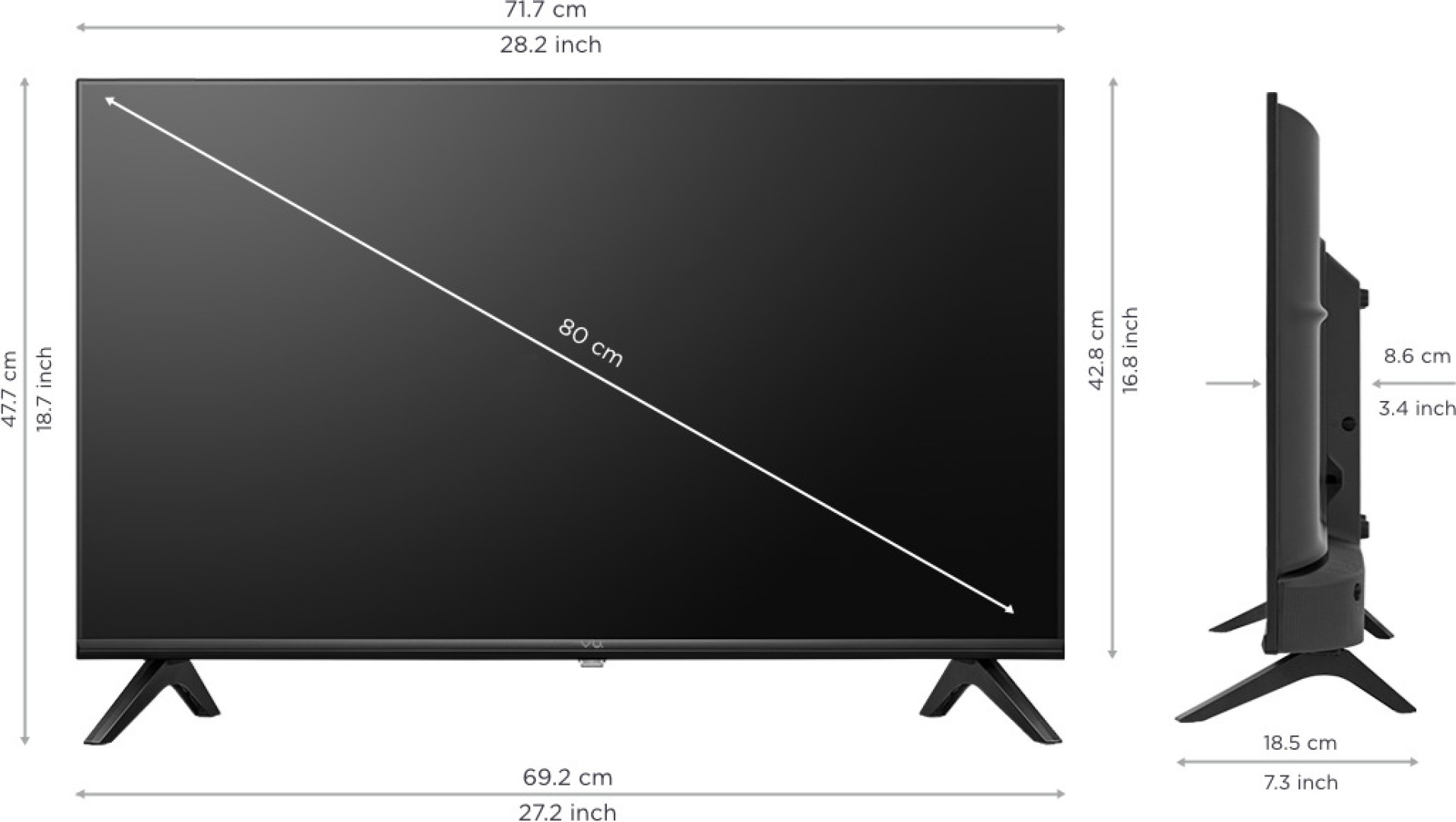 32UA HD ready LED 32 Inch (81 cm) | Smart TV