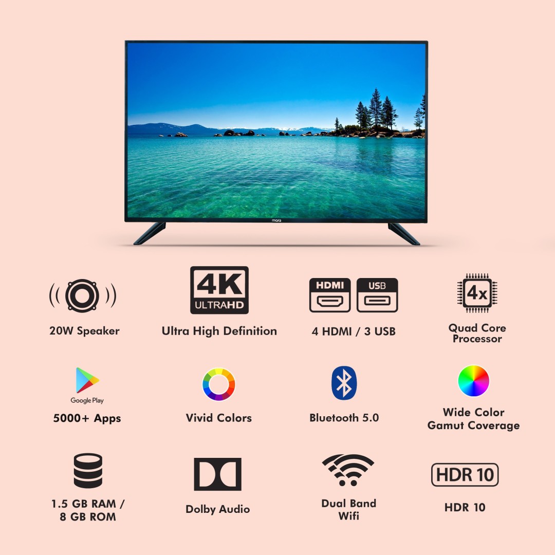 43AAUHDM 4K LED 43 Inch (109 cm) | Smart TV