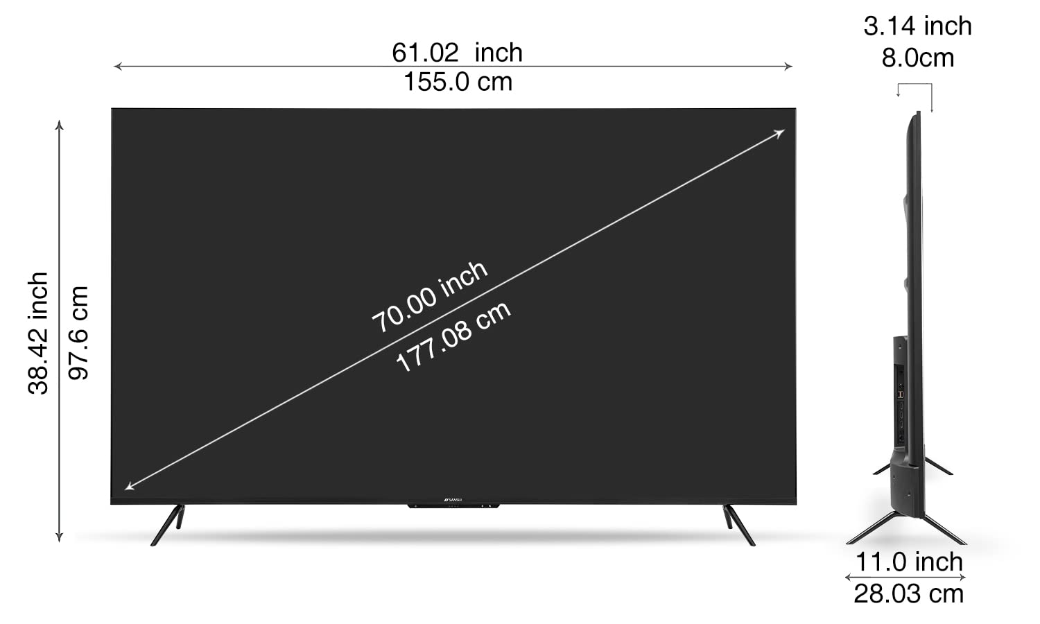 JSW55ASUHD 4K LED 55 Inch (140 cm) | Smart TV