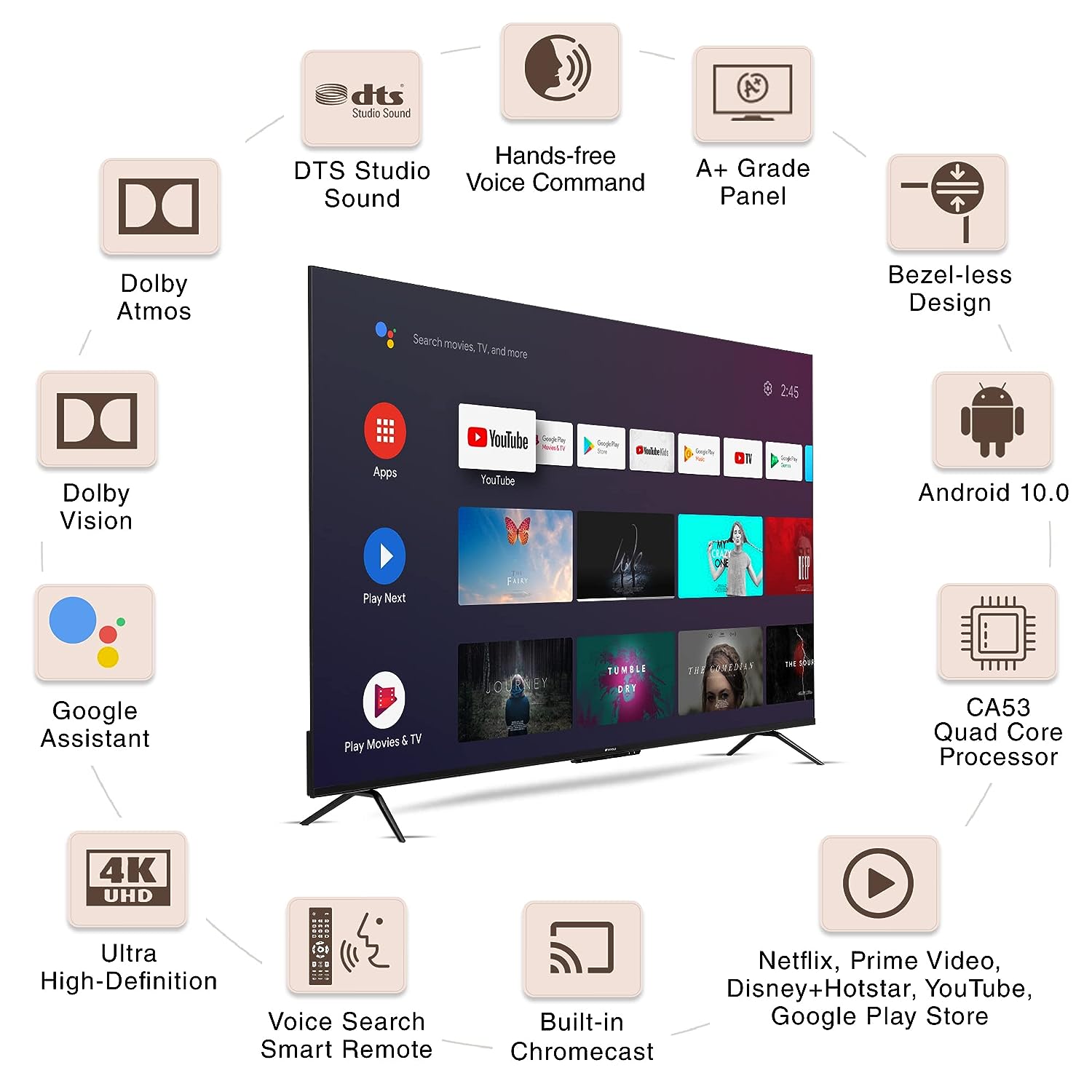 JSW55ASUHD 4K LED 55 Inch (140 cm) | Smart TV