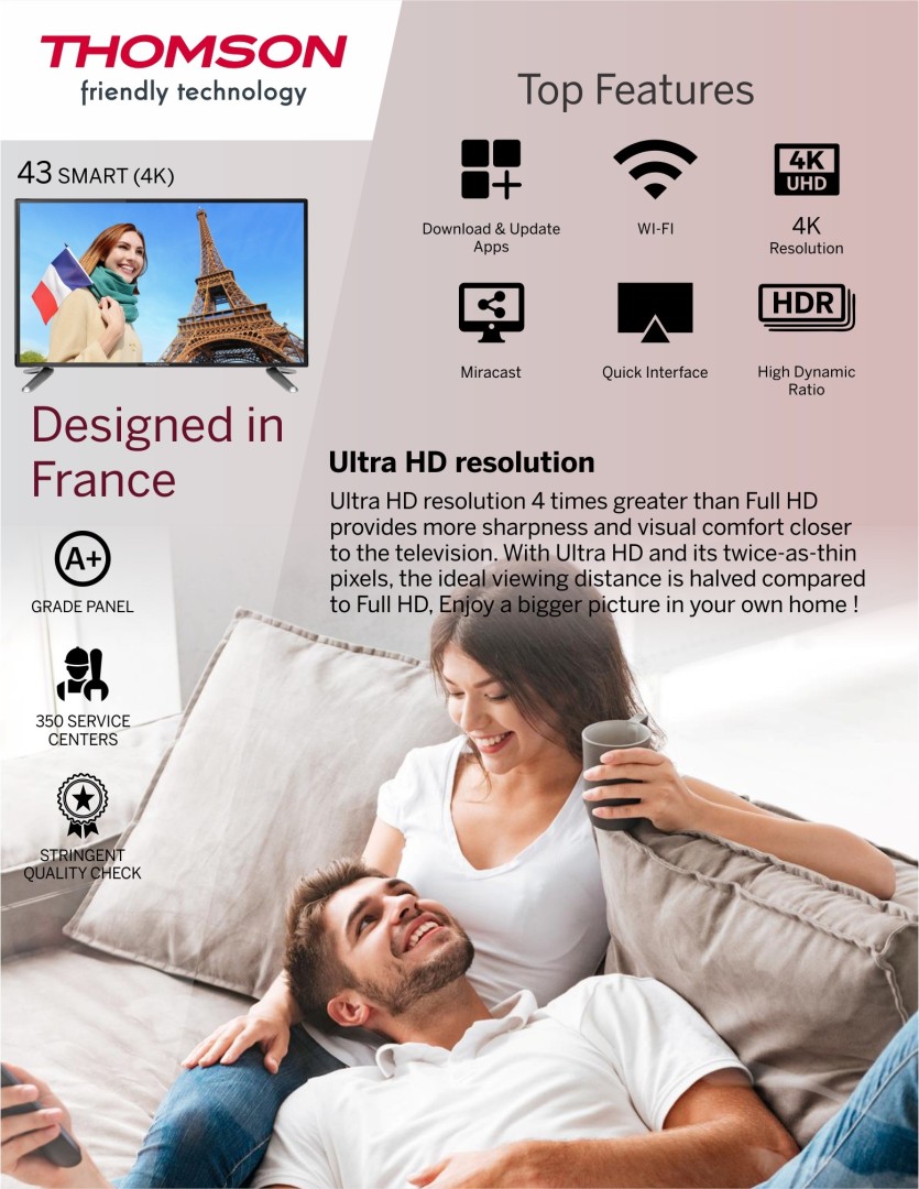 43TM4377 4K LED 43 Inch (109 cm) | Smart TV