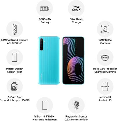 Narzo 10 4 GB RAM 128 GB Storage Blue