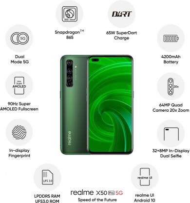 X50 Pro 6 GB RAM 128 GB Storage Green