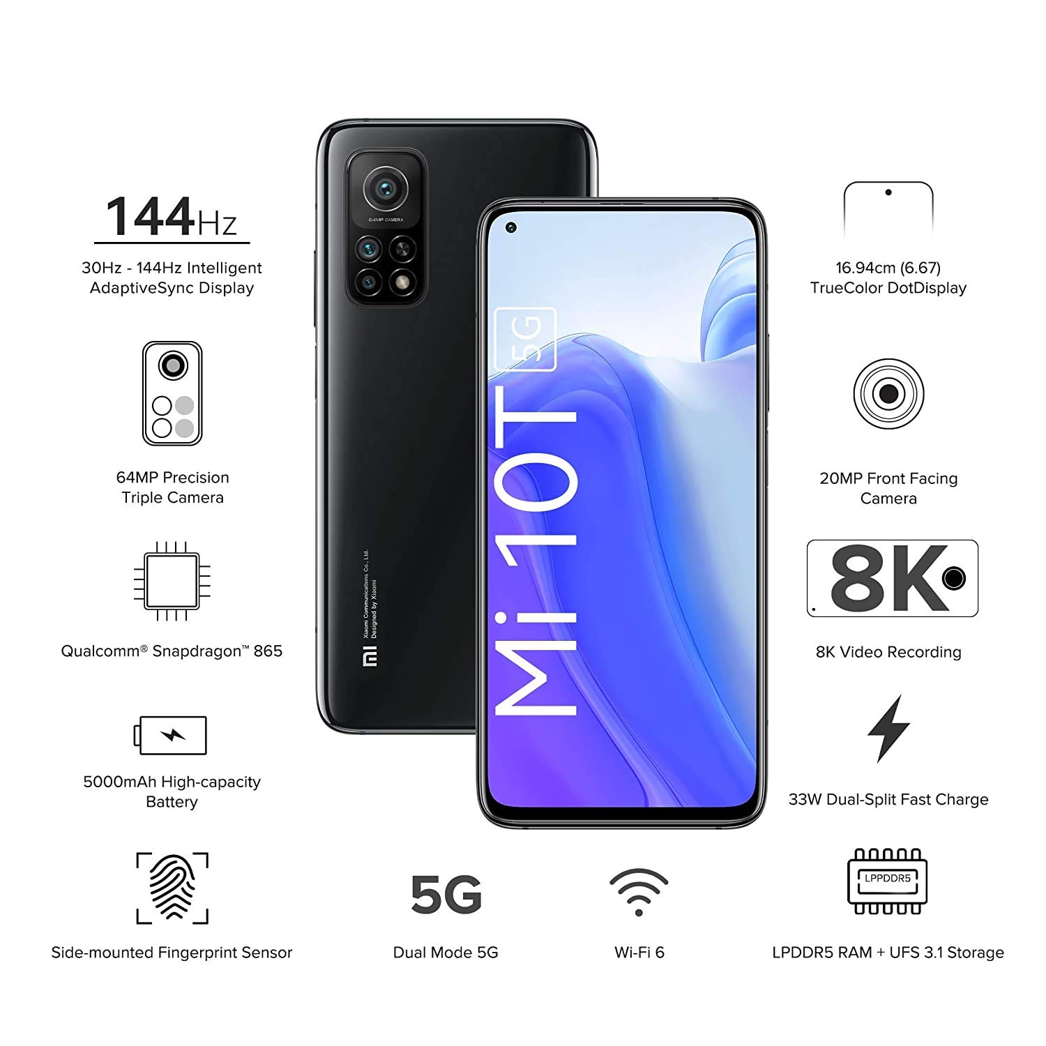 Mi 10T 6 GB RAM 128 GB Storage Black