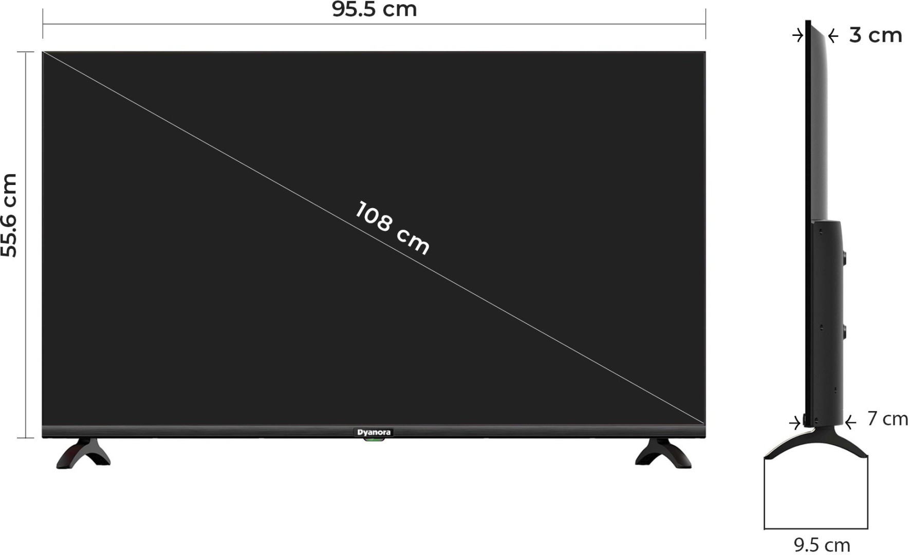 DY-LD43F2S Full HD LED 43 Inch (109 cm) | Smart TV