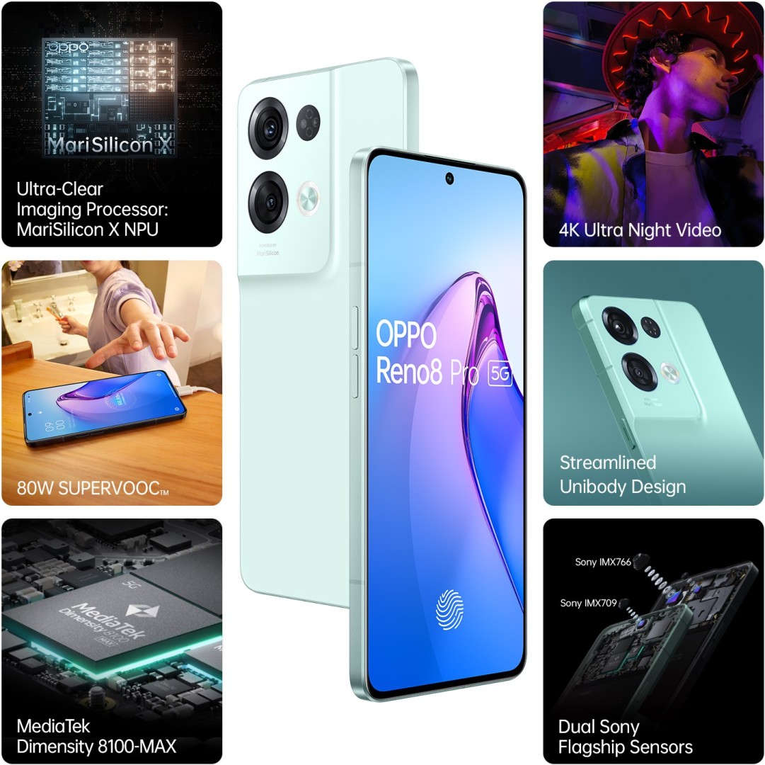 OPPO Reno8 Pro 5G 12 GB RAM 256 GB Storage Green