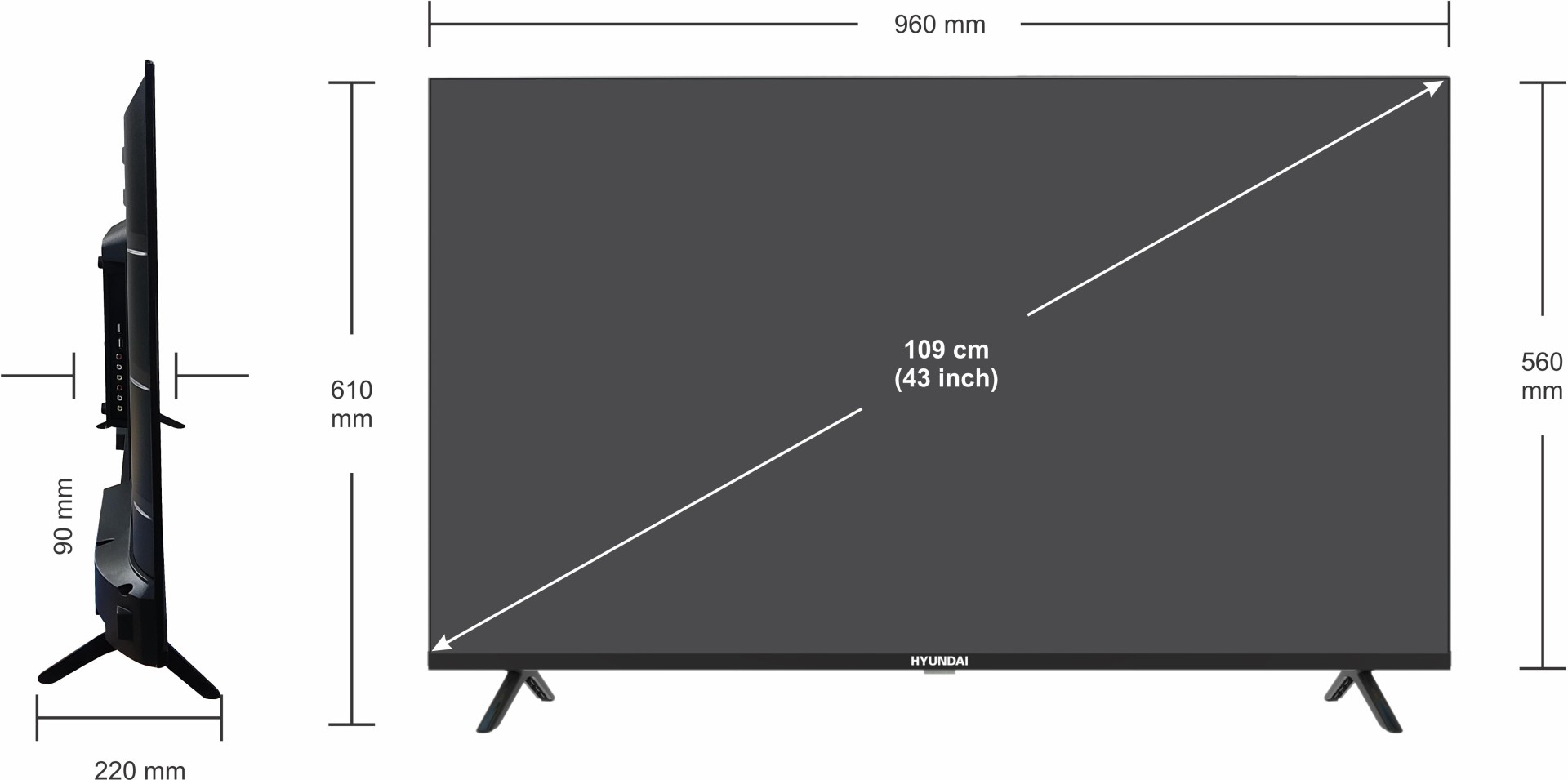 SMTHY43FHDB52VRYVT Full HD LED 43 Inch (109 cm) | Smart TV