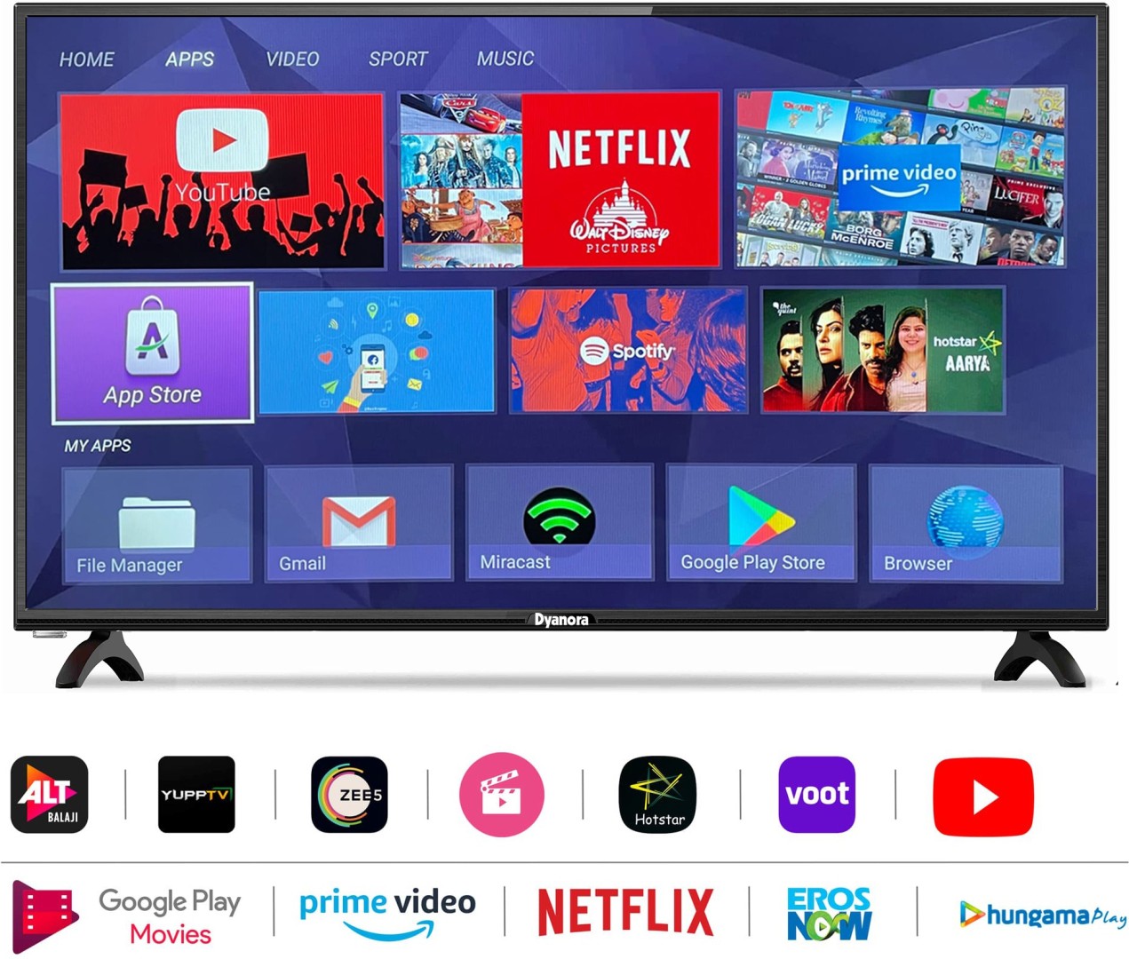 DY-LD43F3S Full HD LED 43 Inch (109 cm) | Smart TV
