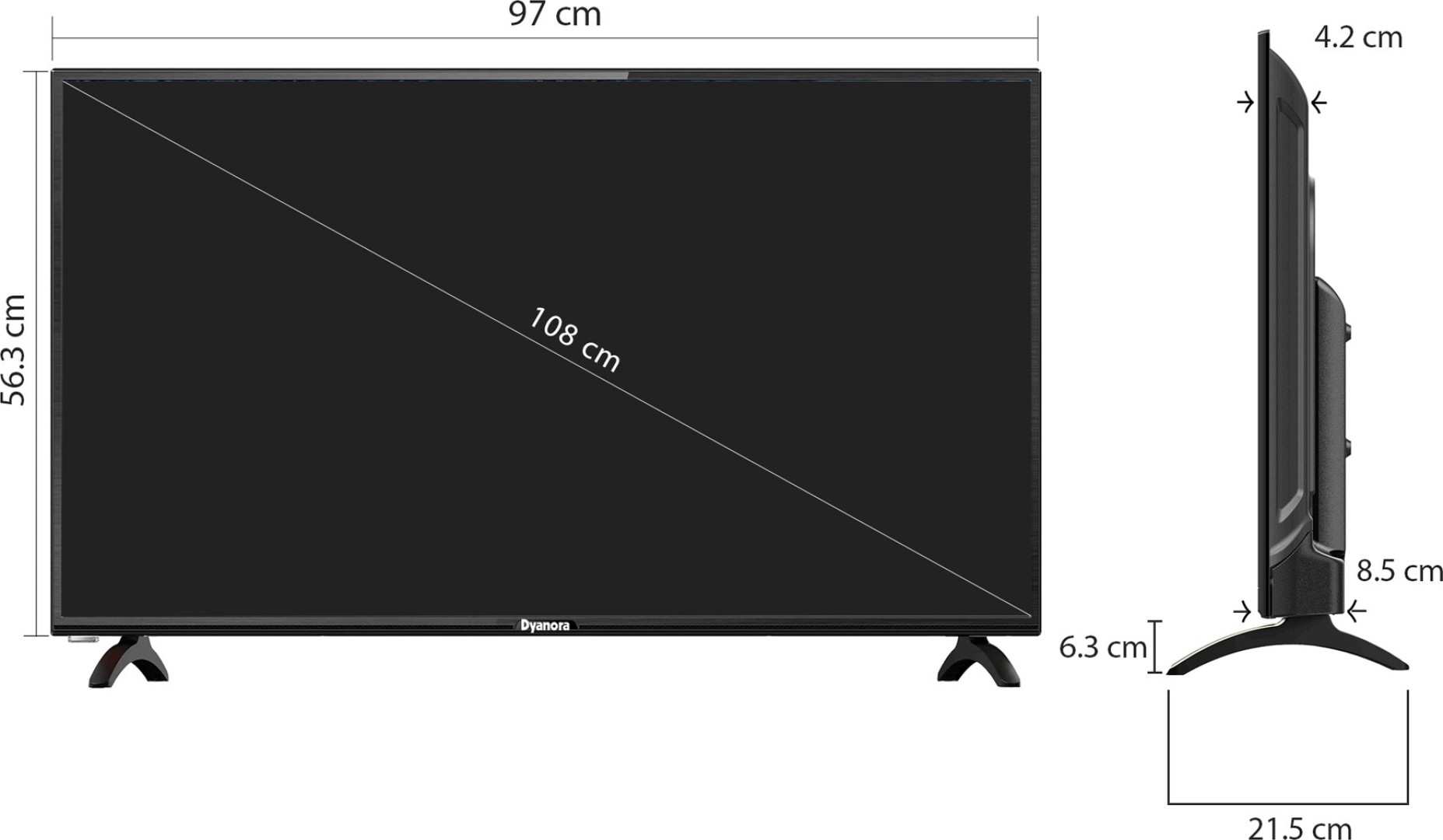 DY-LD43F3S Full HD LED 43 Inch (109 cm) | Smart TV