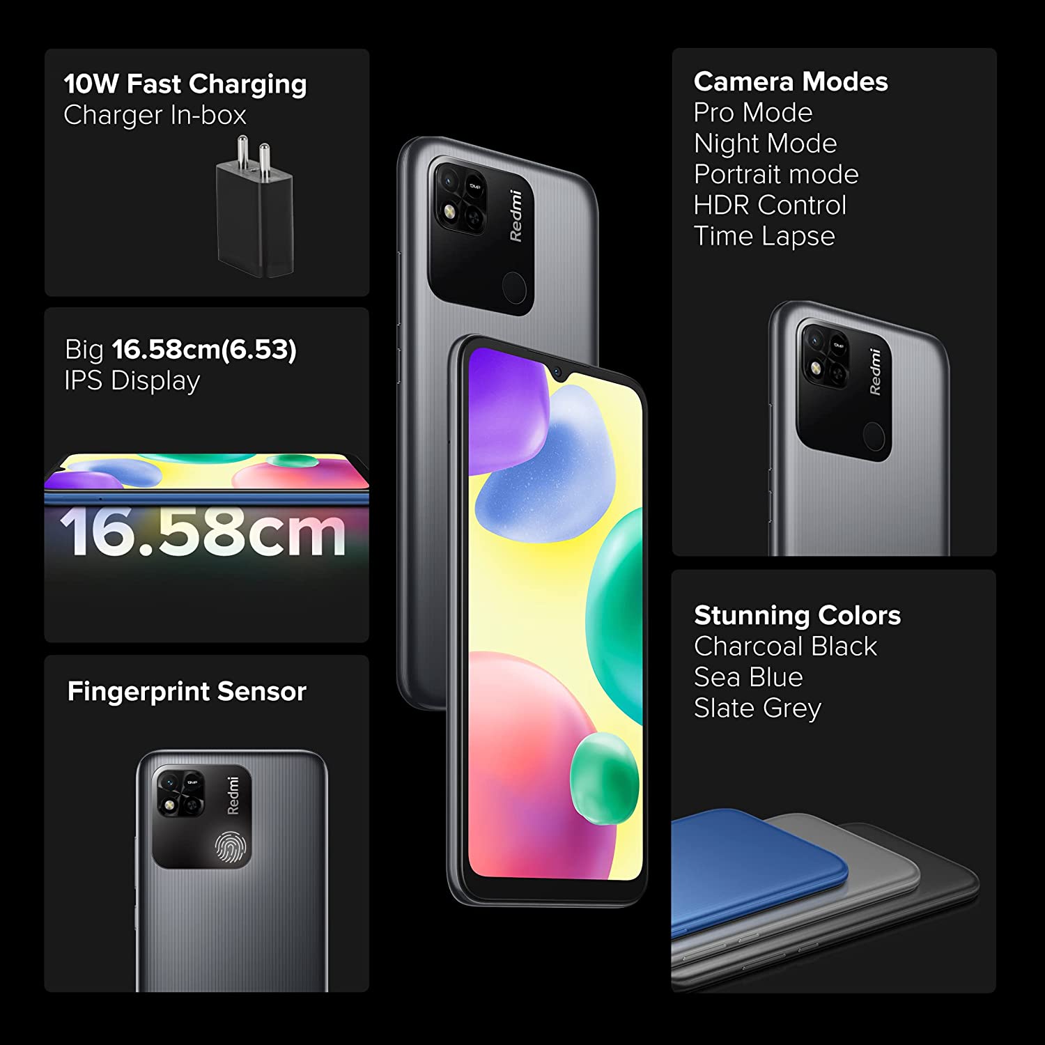 Redmi 10A Sport 6 GB RAM 128 GB Storage Black