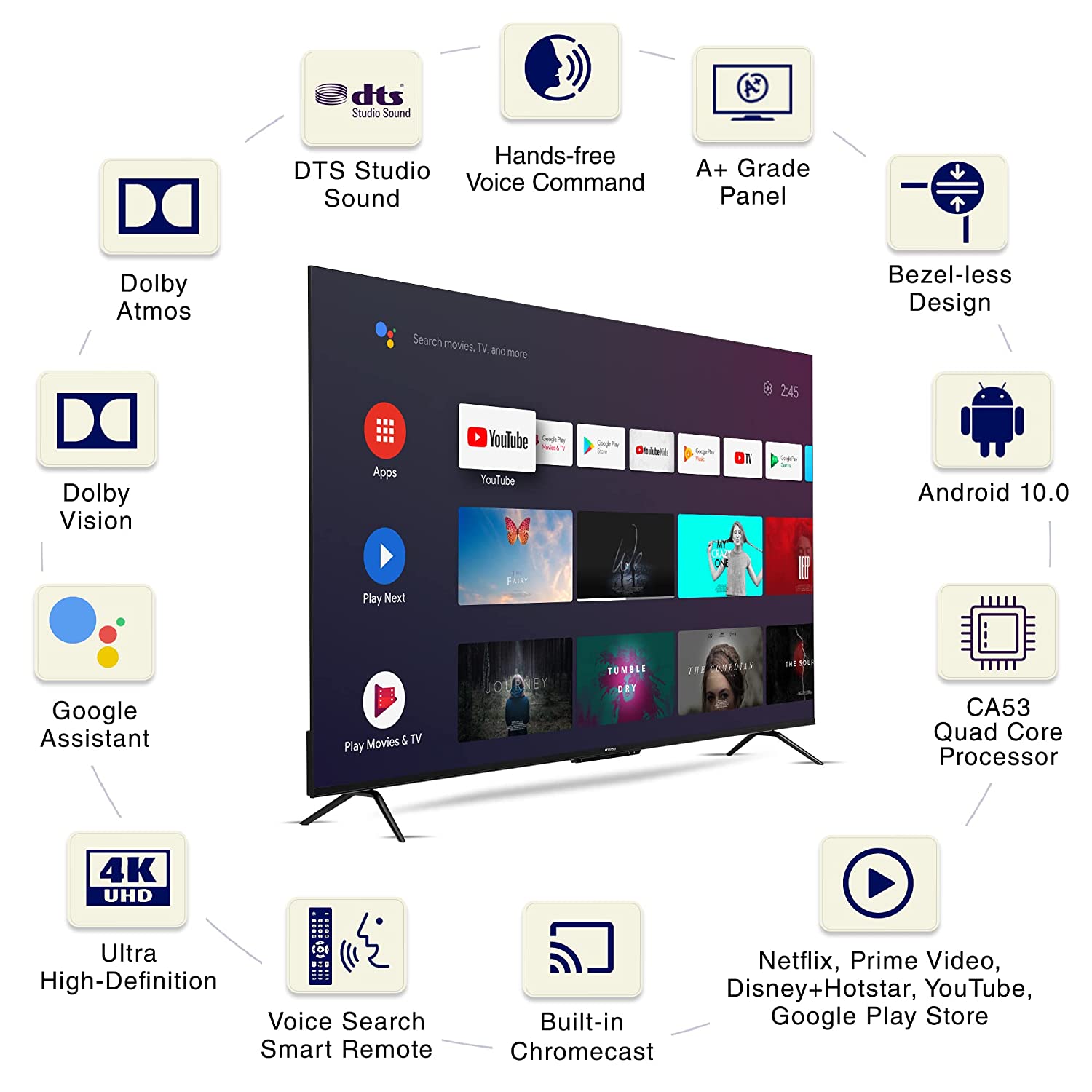 JSW70ASUHDFF 4K LED 70 Inch (178 cm) | Smart TV