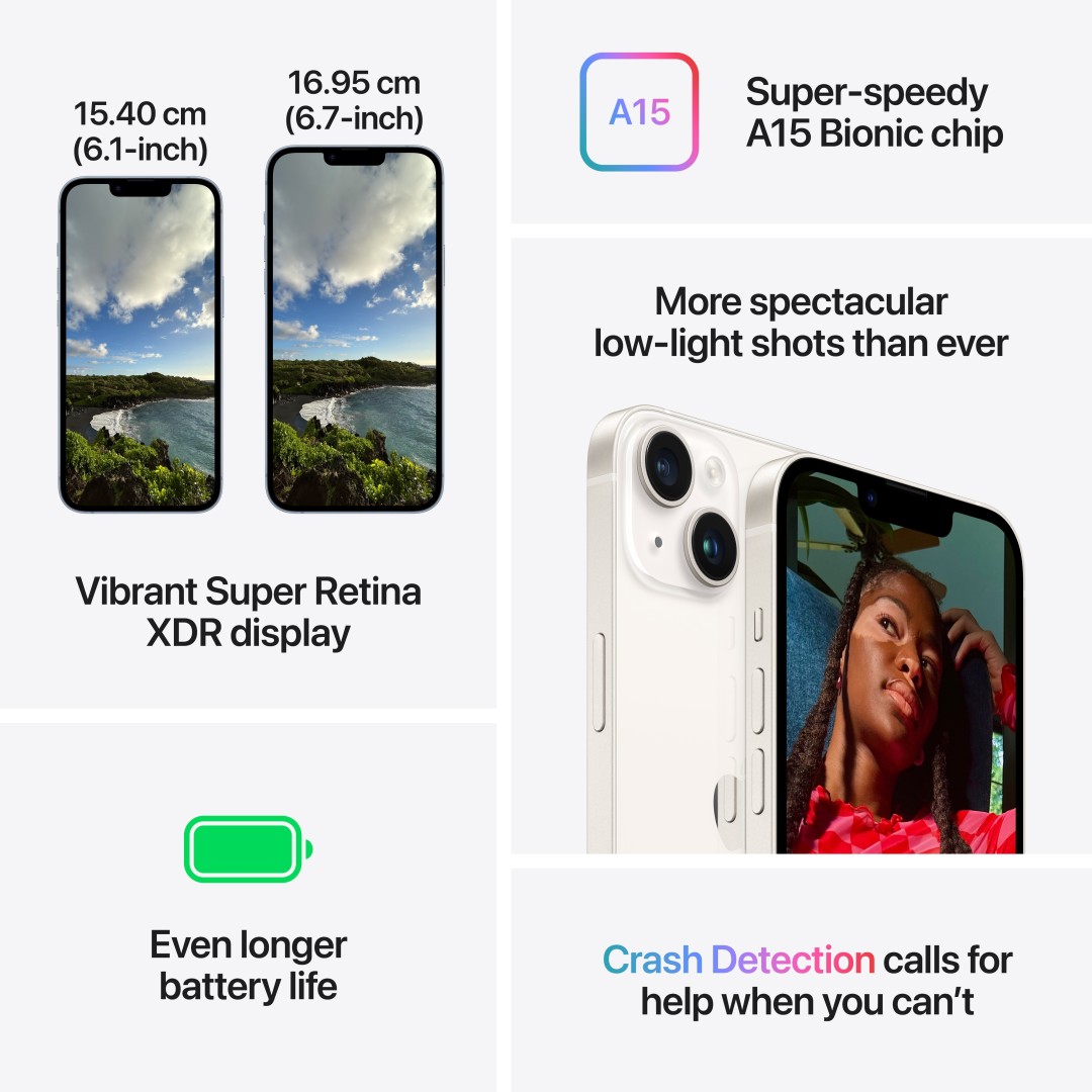 iPhone 14 4 GB RAM 128 GB Storage Purple