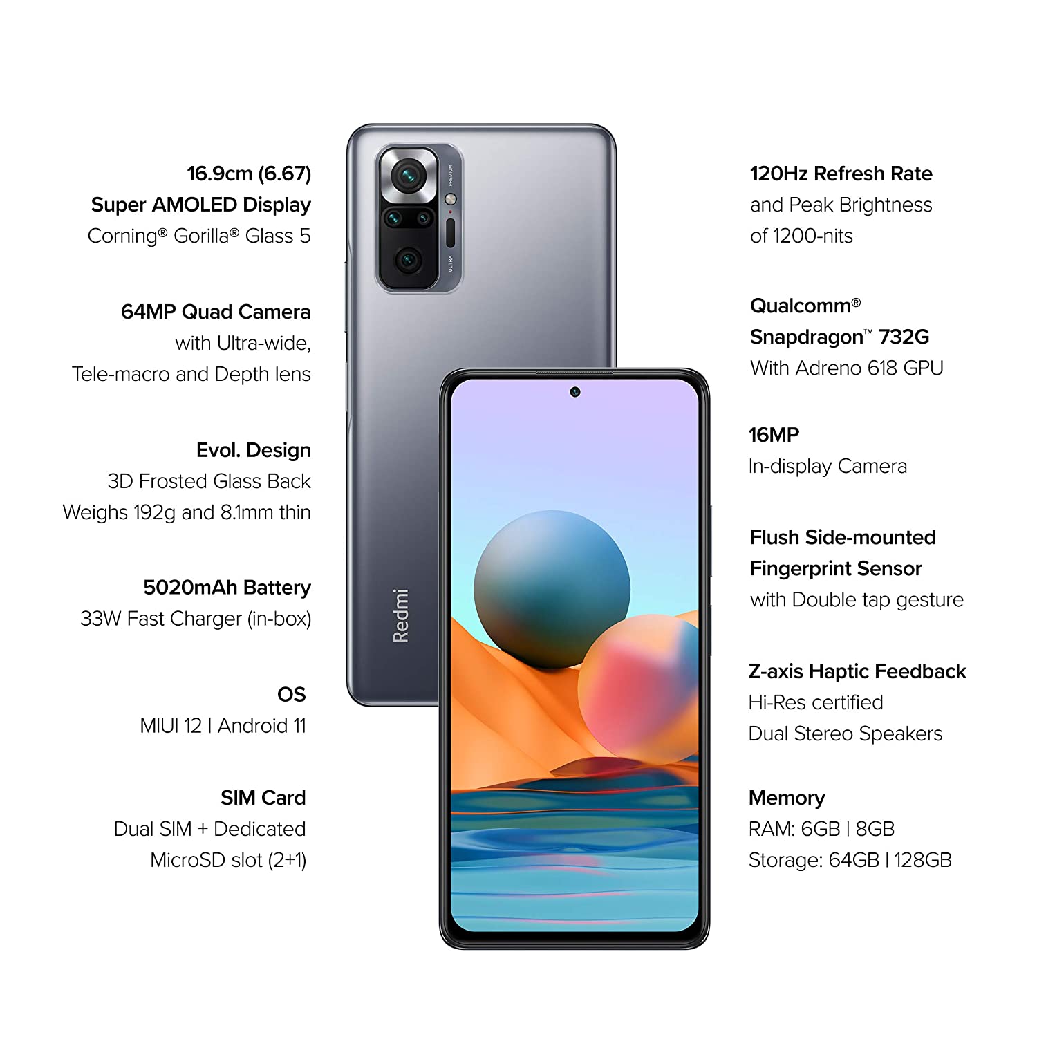 Redmi Note 10 Pro 6 GB RAM 64 GB Storage Black