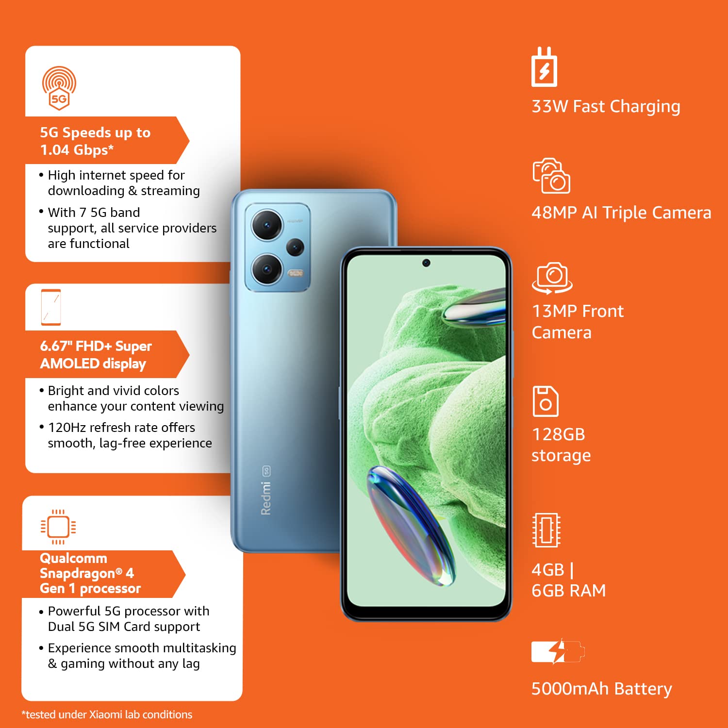 Redmi 12 5G 4 GB RAM 128 GB Storage Blue