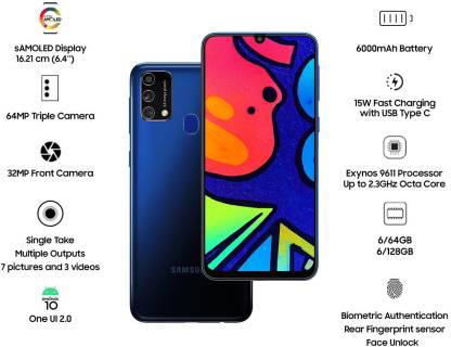 Galaxy F41 4 GB RAM 64 GB Storage Blue