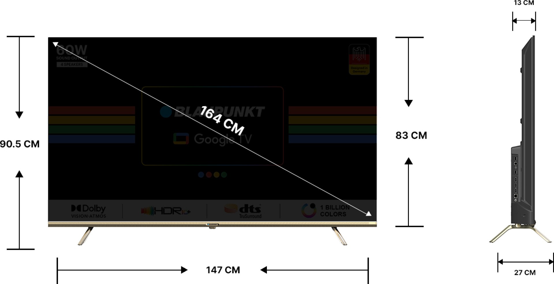 CyberSound G2 65CSGT7024 4K LED 65 Inch (165 cm) | Smart TV