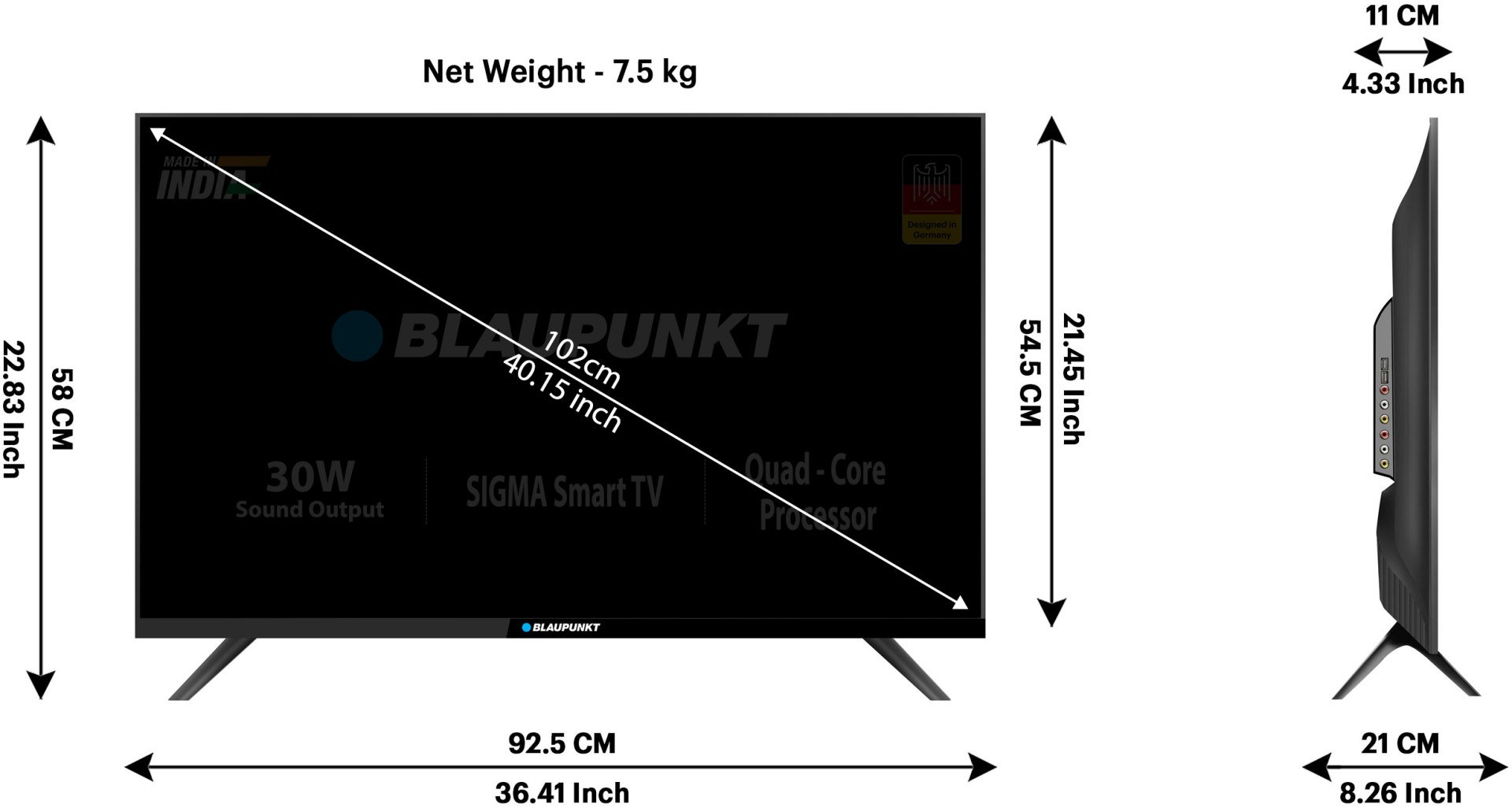 40Sigma703BL Full HD LED 40 Inch (102 cm) | Smart TV