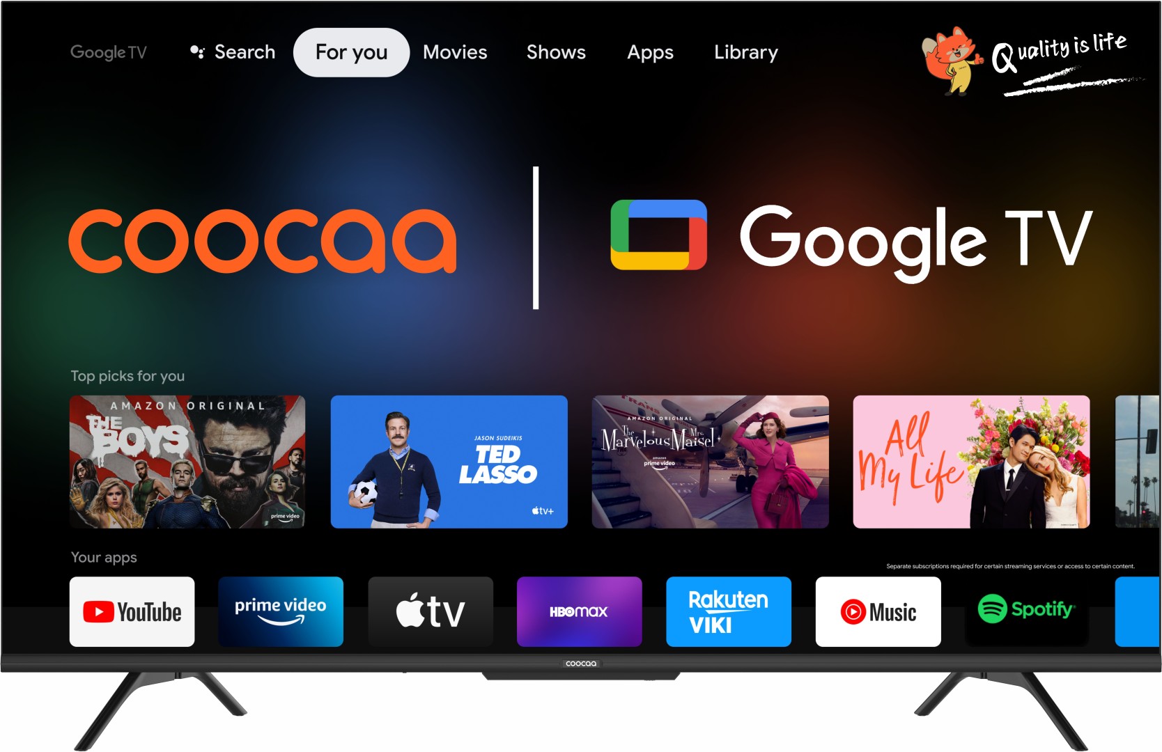 Cooaa 43Y72 4K LED 43 Inch (109 cm) | Smart TV