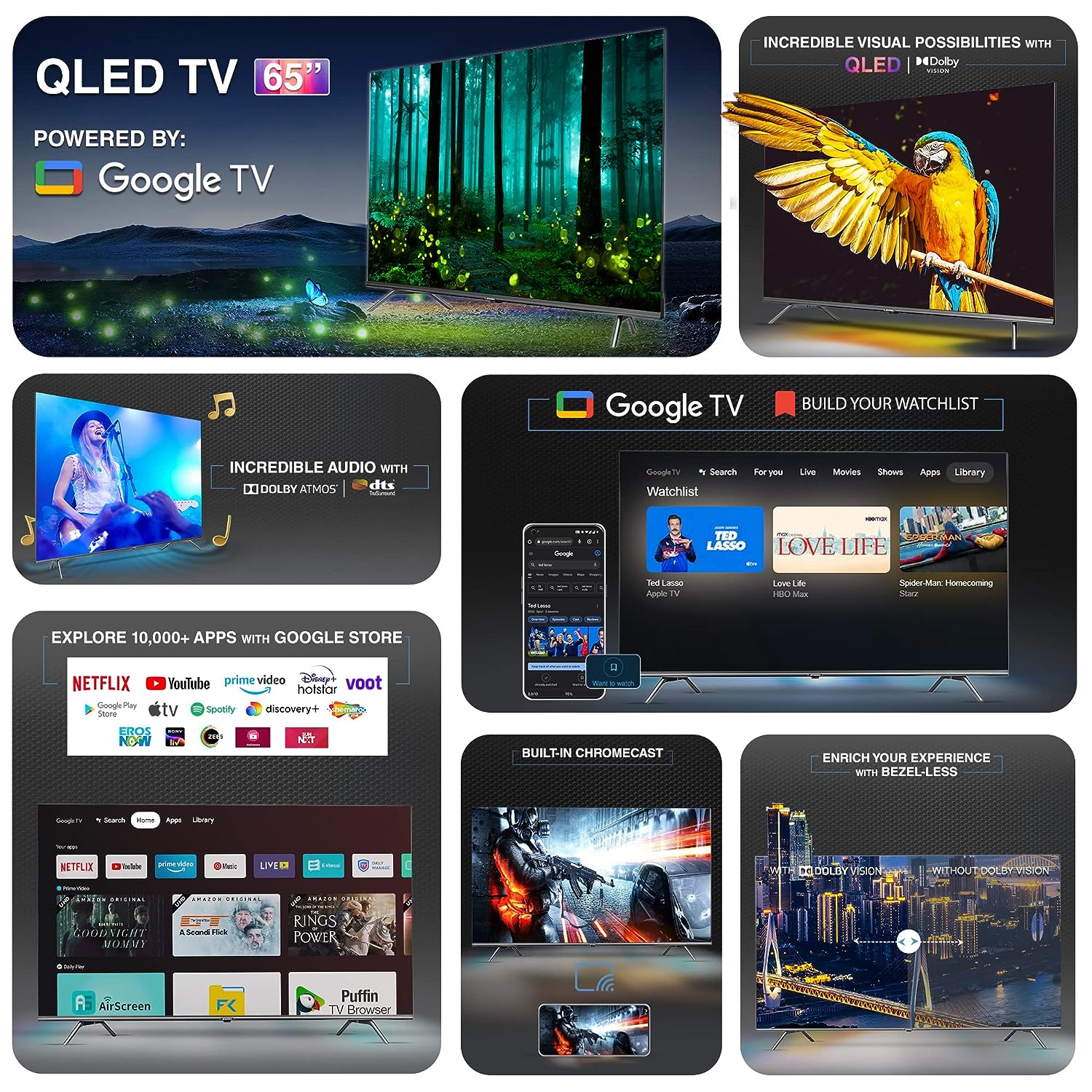JSW65GSQLED 4K QLED 65 Inch (165 cm) | Smart TV