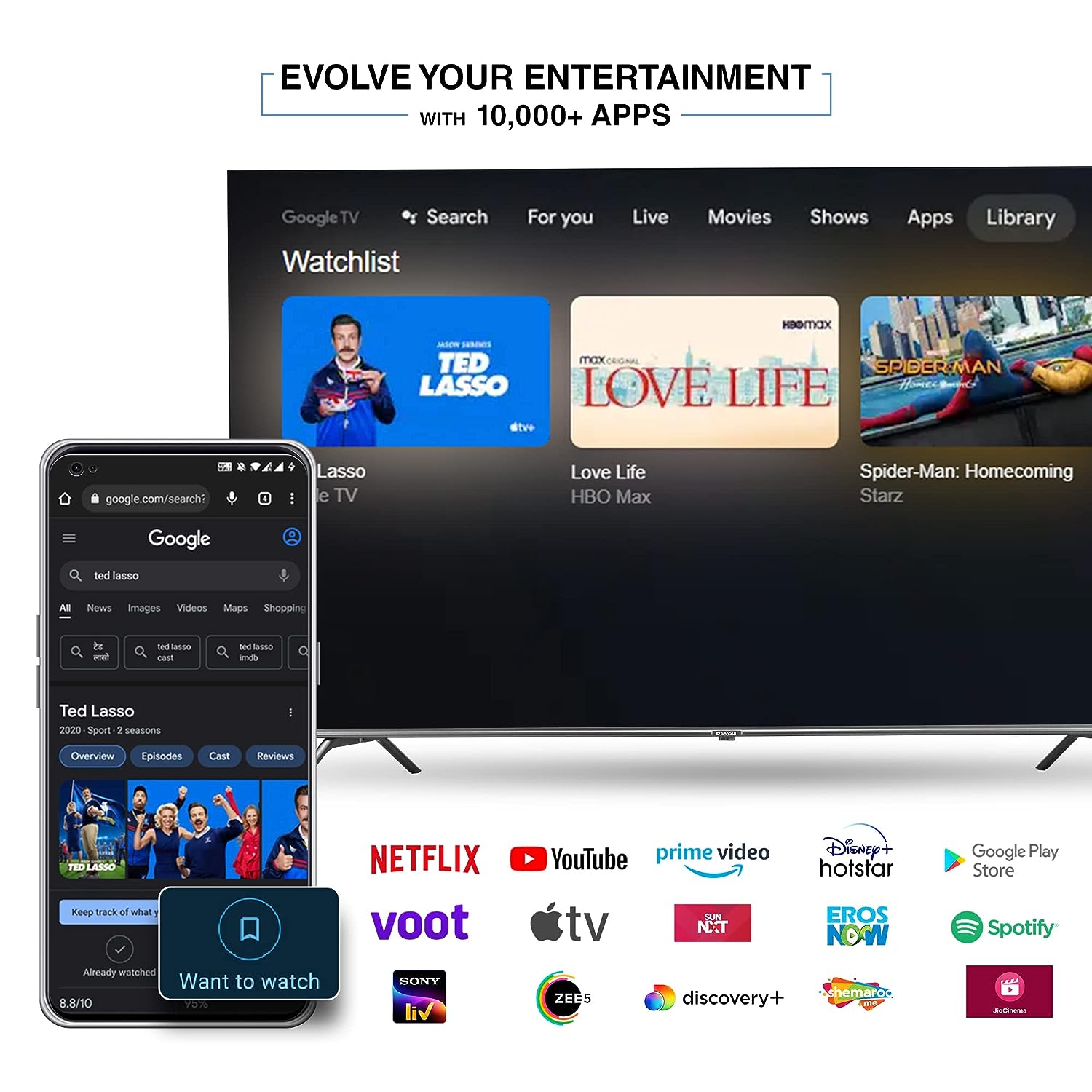 JSW65GSQLED 4K QLED 65 Inch (165 cm) | Smart TV