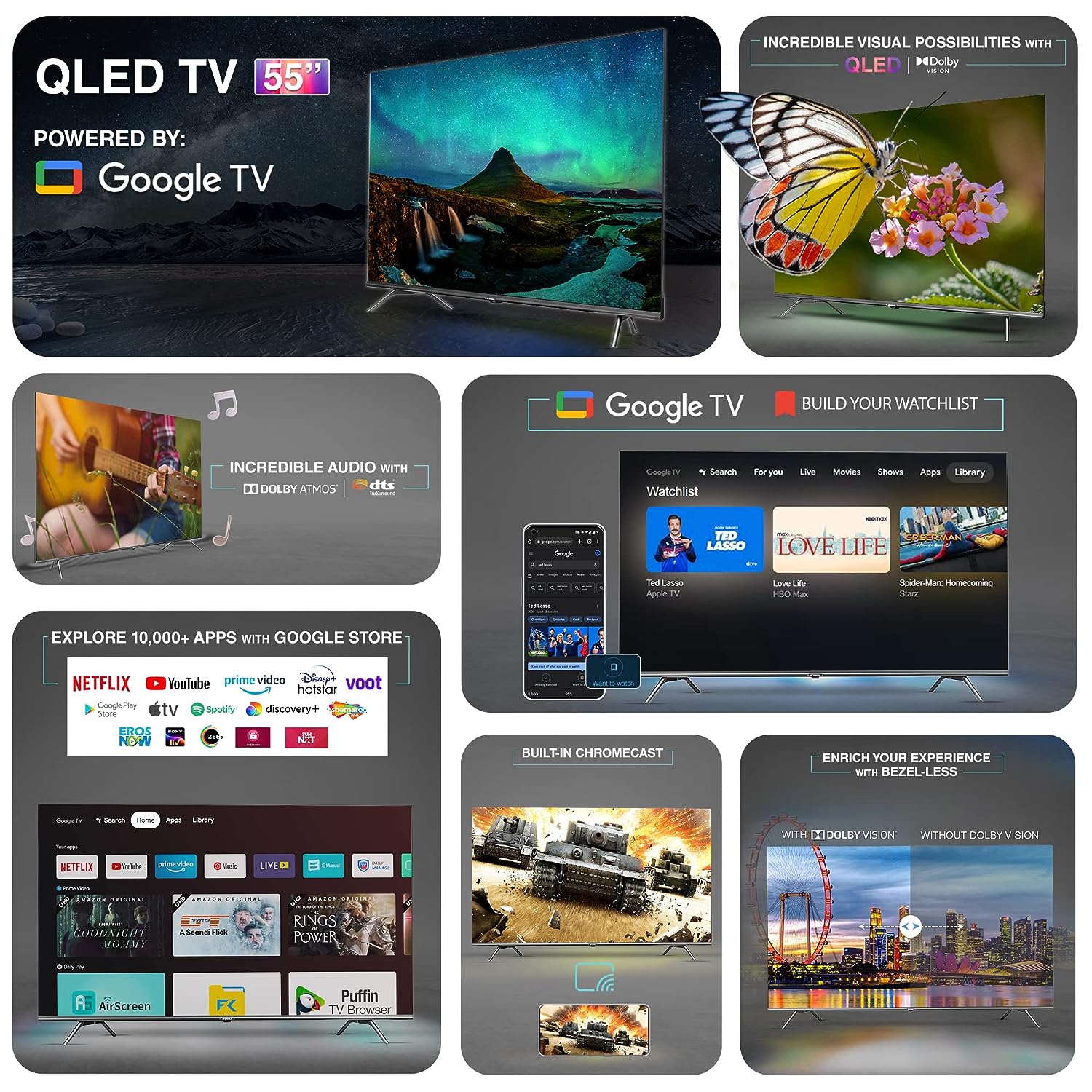 JSW65GSQLED 4K QLED 65 Inch (165 cm) | Smart TV
