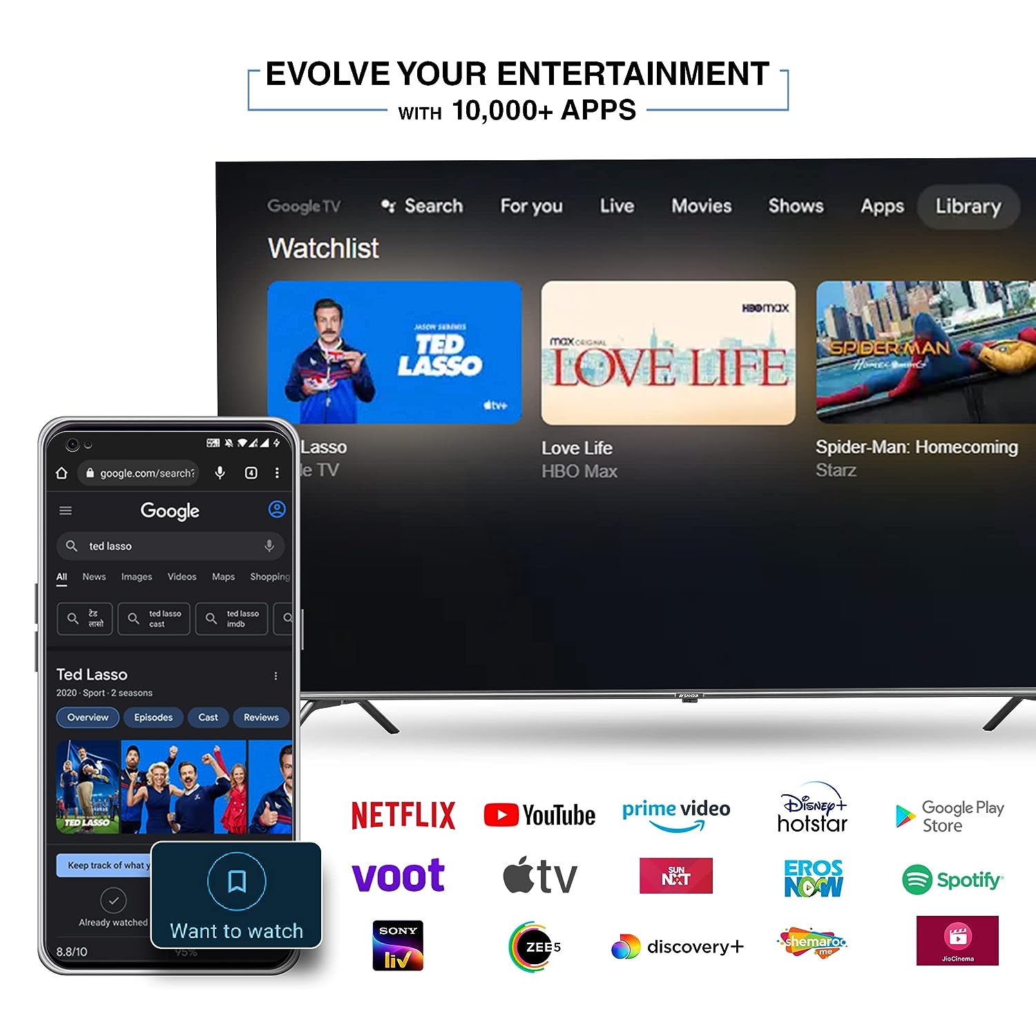 JSW65GSQLED 4K QLED 65 Inch (165 cm) | Smart TV