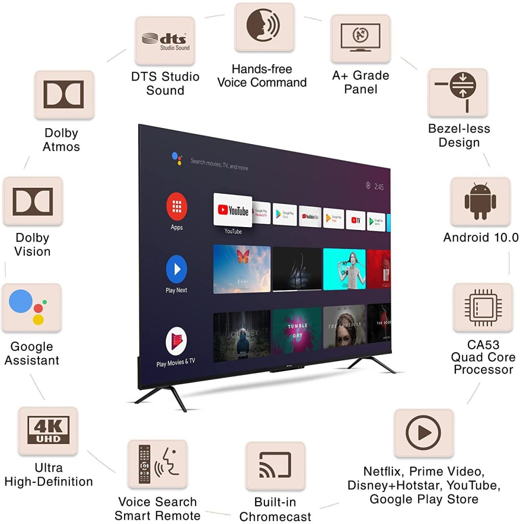 JSW65ASUHDFF 4K LED 65 Inch (165 cm) | Smart TV
