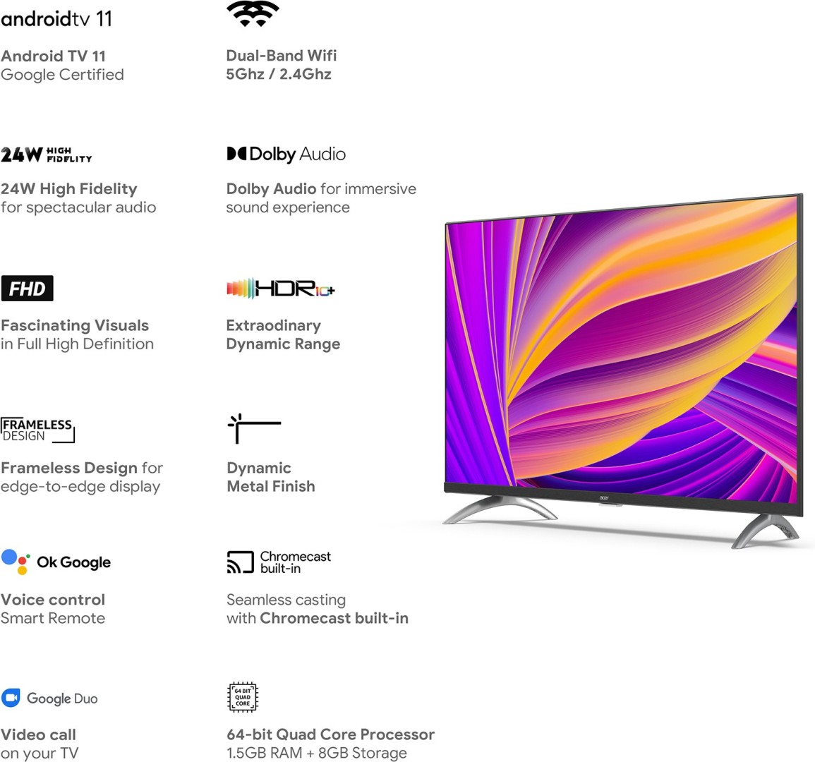 P Series AR40AR2841FDFL Full HD LED 40 Inch (102 cm) | Smart TV